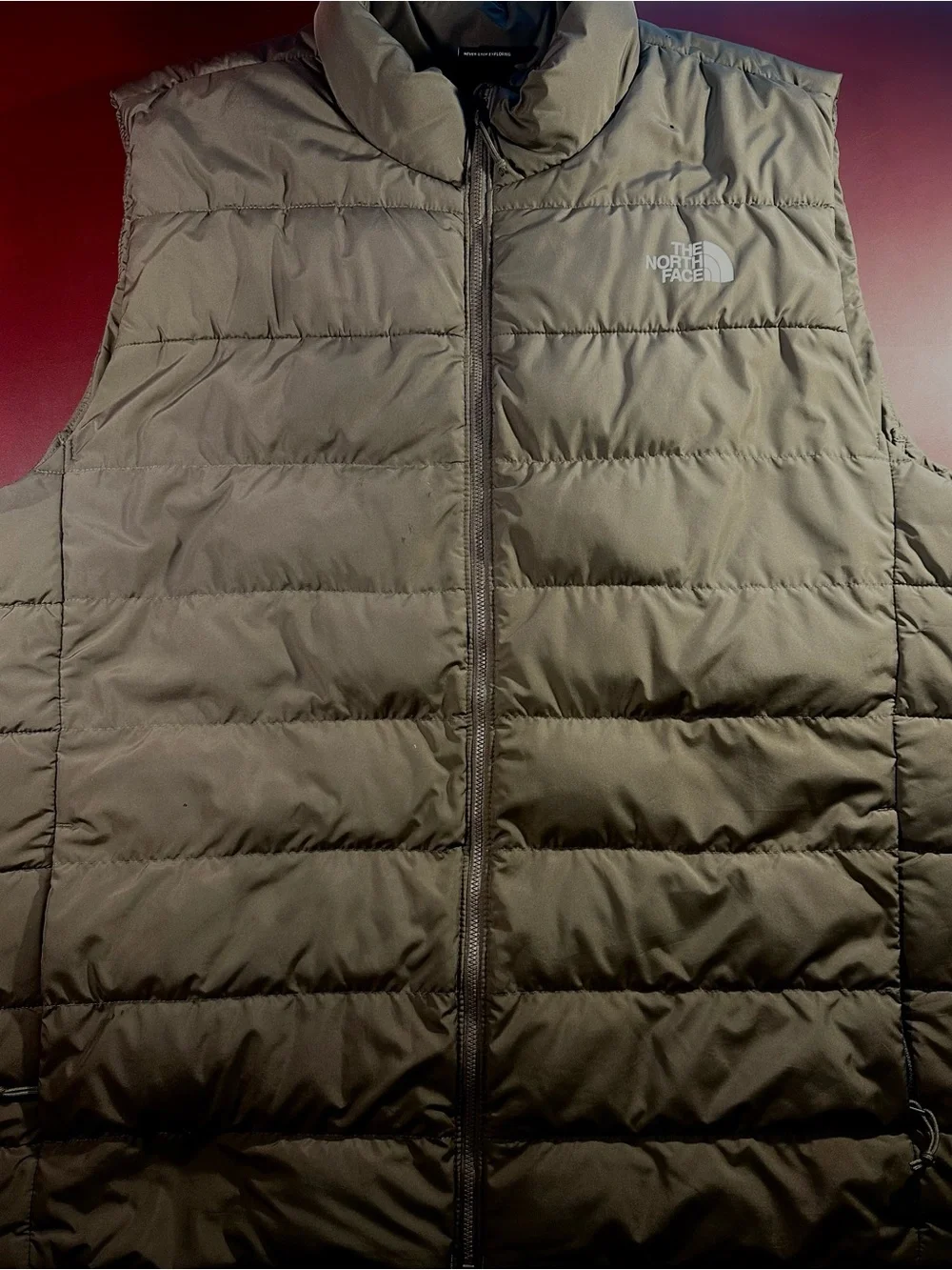 The North Face Men's Olive Green Quilted Puffer Vest